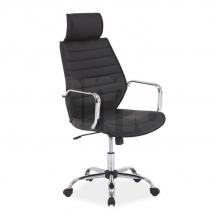 Židle kancelářská ecokůže černá Q-035