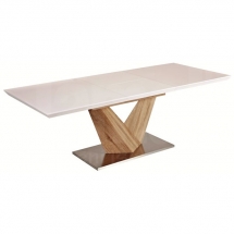 Stůl jídelní rozkládací dub sonoma/bílý ALARAS