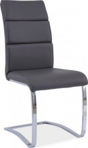 Židle jídelní kovová čalouněná černá H-456