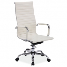 Židle kancelářská ecokůže béžová Q-040