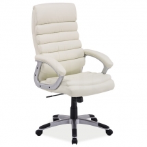 Židle kancelářská ecokůže béžová Q-087