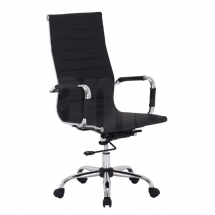 Židle kancelářská ecokůže černá Q-040